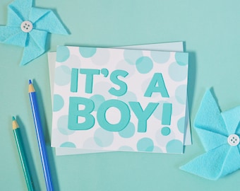 Boy baby shower card | Etsy