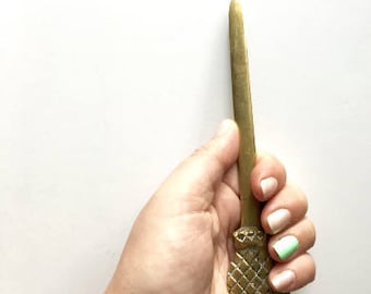 Vintage Brass Pineapple Letter Opener 1970s