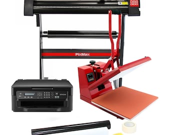 PixMax Heat Press, Vinyl Cutter, SignCut Software, Printer & Weeding Pack Bundle