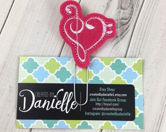 Clef Note Heart Bookmark, Music Lover Gift Idea, Music Teacher Gift Idea, Clef Note Planner Clip, Gift for Musician