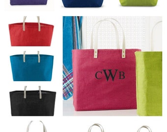 Mudpie Jute tote ~ Jute Monogrammed Tote Bag ~ Beach tote ~ Monogrammed