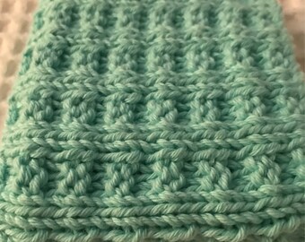 Dish Cloth / Wash Cloth Hand Knitted All Cotton Pastel colours