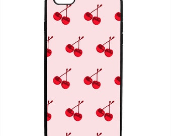 Cherries Print Pattern Phone Case Samsung Galaxy S5 S6 S7 S8 S9 Note Edge iPhone 4 4S 5 5S 5C 6 6S 7 7S 8 8S X SE Plus