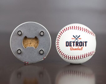 Tigers | Bottle Opener made from a Real Baseball | Tigers Baseball | Detroit Tigers