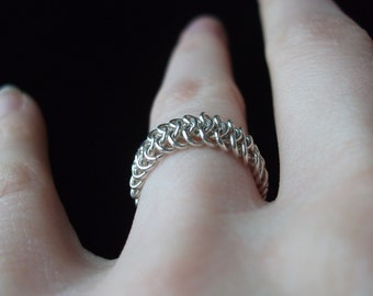 Sterling Silver 4 in 1 Chainmaille Ring