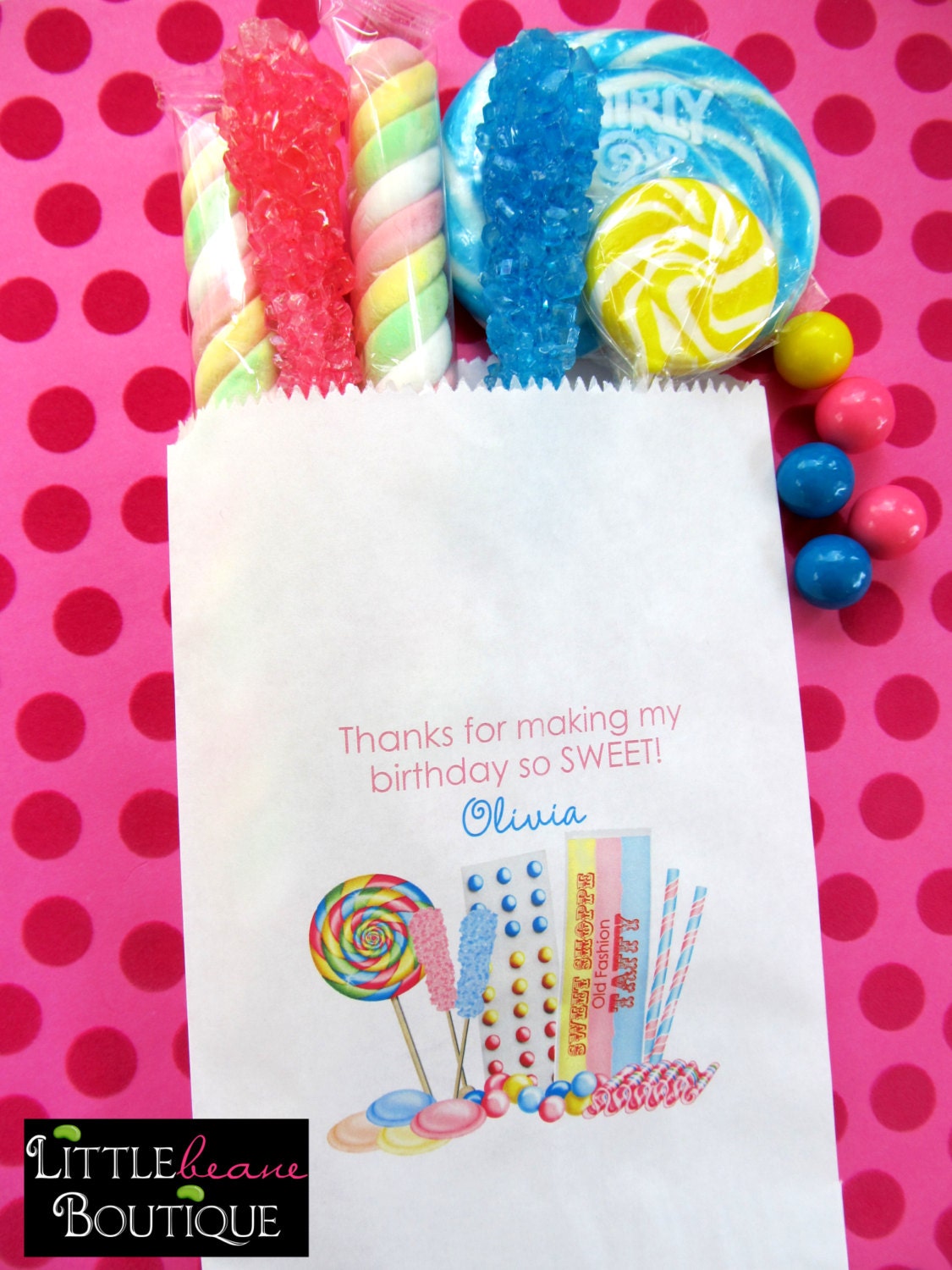 Personalized Candy Bags Old Fashion Candy Favor Bagscandy