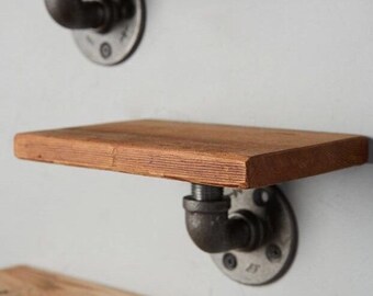 Industrial Floating Shelf, Utilitarian Chic,