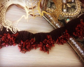 Unique Necklace Handmade Crochet Neckace, Beaded Necklace, Handmade Jewelry, Lace Necklace, Gift, Women