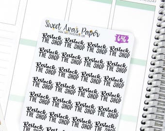 Shop Owner Stickers - Word Art Stickers - Lettering Stickers - Inventory Stickers - Restock Stickers - Fits Most Planners - 646