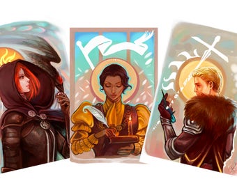 The advisors (Dragon age Tarot art prints)