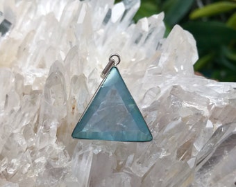 Aqua Aura Vogel - Marcel Vogel Pendant - set in Sterling Silver - A Grade ! Powerful