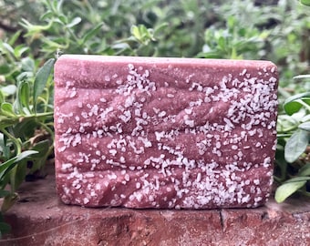 ORANGE POMEGRANATE Sea Salt Soap, Handmade Soap, Cold Process Soap, Detoxing Soap
