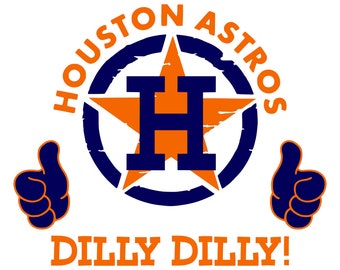 Digi-tizers Houston Astros Dilly Dilly Thumbs Up SVG, Jpg, PDF, vinyl, decals, HTV, Cricut, Cameo, Laser engraving, Vector