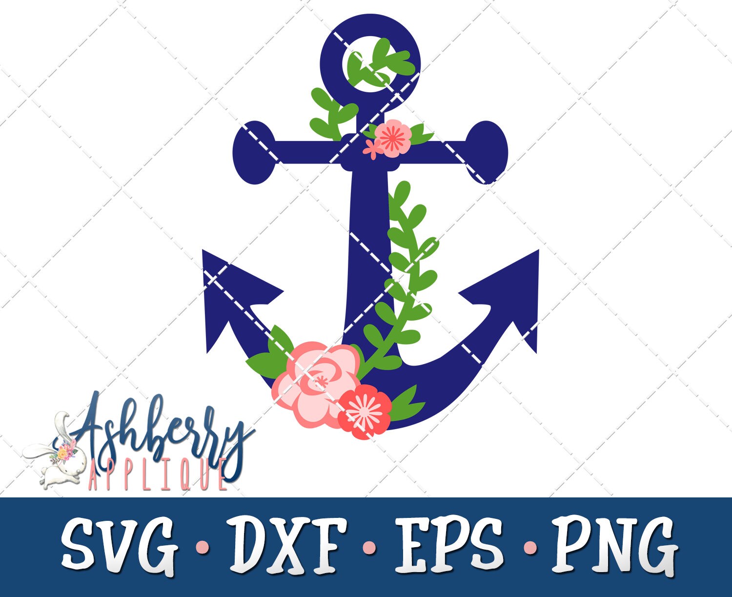 Download Floral Anchor SVG/DXF Cut File Instant Download Vector