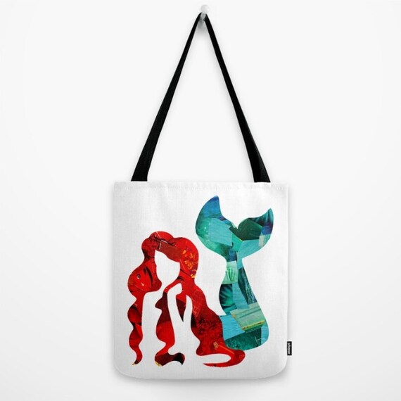 the little mermaid tote bag