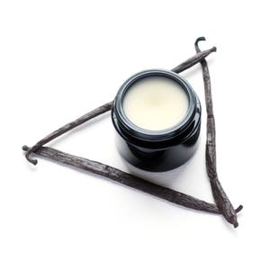 Vanilla Butter - fragrant silky moisturizer, organic, vegan, 1 oz violet glass jar