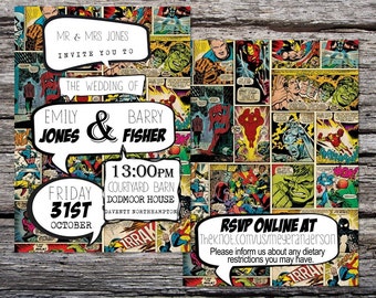 Custom Comic Book Wedding Invitations 6