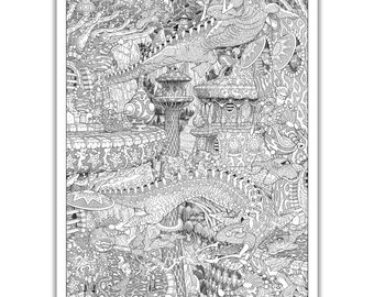 The Stormfish of Sool - GIANT 27"x 38" Wildergorn Colour-In Poster