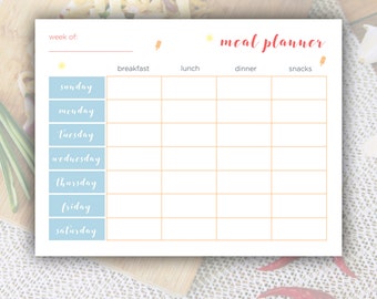 Meal Plan Printable, Meal Planner Printable, Meal Planning, Weekly Meal Planner, Printable Planner, Winter Planner, Summer Design