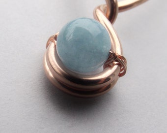 NEW AVAIL-Aquamarine Hair Stick, Aquamarine, Hair Fork, Hair Stick, Hair Pin, Copper Hair Pin, Minimalist Hair Fork Pin, Hair Accessories