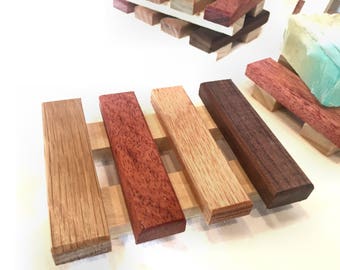 48 soap dishes - made of a variety of reclaimd wood - 2.18 each
