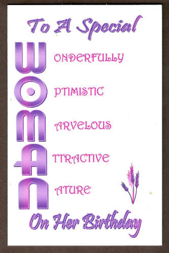 Items similar to Personalized, Custom, Acrostic Poetry Birthday Cards