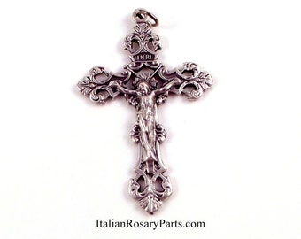 Rosary Parts Fleur-de-Lis Crucifix Medal | Italian Rosary Parts
