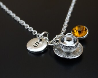 Coffee Cup Necklace, Tea Cup Necklace, Coffee Cup Jewelry, Tea Cup Necklace, Coffee Cup Charm, Coffee Cup Pendant, Tea Cup Charm, Tea Lover