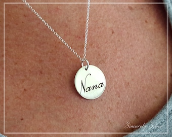 Nana Necklace, Nana Jewelry, Gift For Nana, Nana Pendant, Nana Charm Necklace, Grandma Necklace, Nana Gift