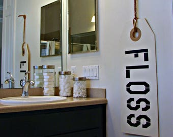 Floss Your Teeth Sign - Dental Office Decor - Bathroom Decor - Bathroom Rules - Dentist Office Sign - Dentist Gift - Dental Hygienist Gift