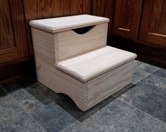 Hand Made Step Stool w/ Storage