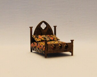 1/4 inch scale miniature-Gothic Bed