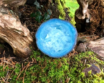 Large Blue Geode Soap - Geode Crystal Cluster Soap - Rock Thunderegg - Rock Soap