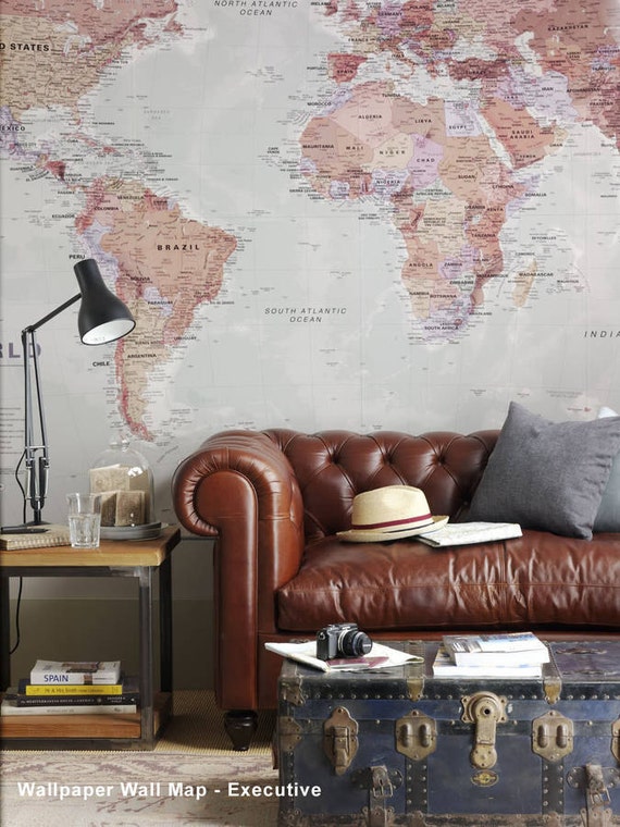 World Map Wallpaper home bedroom world map mural antique