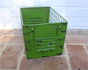 Metal Basket Metal Gym Basket Locker Basket Green Metal Basket Industrial basket