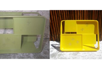 Vintage 60s Avocado Green or Sunshine Yellow Plastic Napkin/Letter Holder CHOICE OF ONE~ Retro Kitchen ~