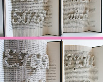 Alphabet Numbers Punctuation cut and fold pattern plus full step by step tutorial.