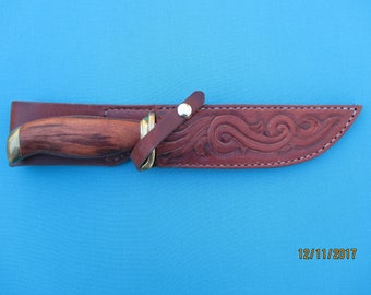 hand forged knife, cable damascus