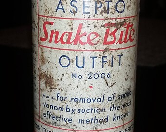 Vintage Snake Bite Kit Tin