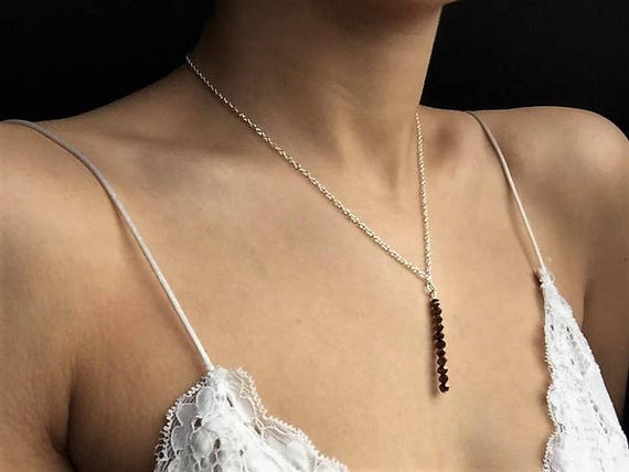 Dainty silver necklace, silver necklace with charm, necklace with charm,crystal necklace, necklace for women,crystal charm,necklace silver,