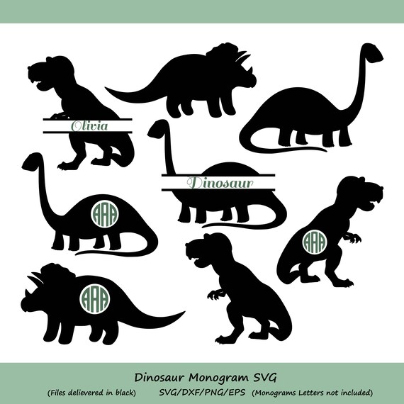 Download Dinosaur SVG Animals SVG Dinosaur Silhouette monogram svg