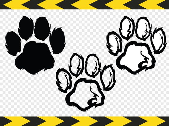 Download Paw print SVG Decal Clipart Cuttable designs Cut files for