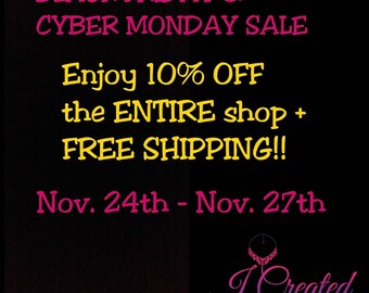 Black Friday and Cyber Monday Sale