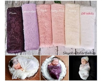 Newborn Wrap, Baby Photography Prop, Newborn Girl, Newborn Stretch Wrap, Newborn Photo Prop, Newborn Lace Wrap, Stretch Lace Newborn Wrap