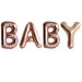 Rose Gold BABY Balloons / Foil Letter Balloons Banner - Baby Shower Decorations / Engagement Party Balloons / Christening / Wedding