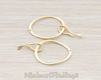 BSC001-MG // Matte Gold Plated Hook Clasp, 2pc