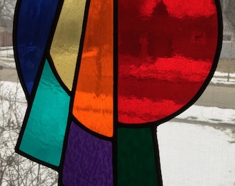 Large stained glass suncatcher
