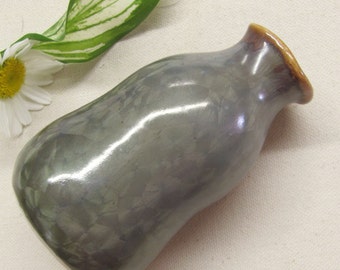 Handmade Bud Vase Ceramic Flower Vase Stoneware Blue Window Sill Pottery