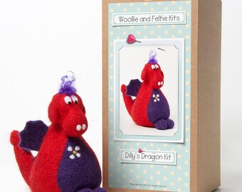 Dragon Needle Felting Kit-Felting gift-Needle Felting Kit-Woollie and Feltie Kit,Dilly's