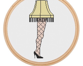 A Christmas Story Lamp Leg Cross Stitch Pattern